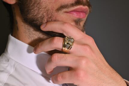 Inel pentru barbati din aur galben de 14K